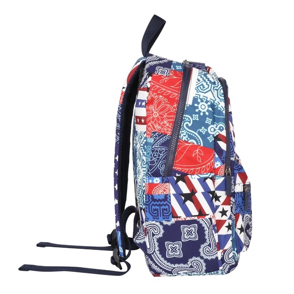 Montana West Starts Stripes Paisley Print Backpack NWT - Picture 4 of 6